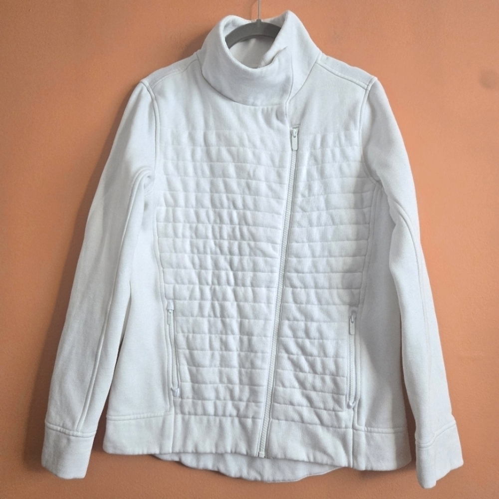 Lululemon Fleece Be True Jacket White Size 6 - Picture 2 of 10